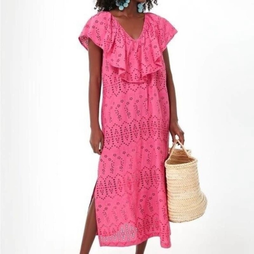 Tuckernuck Fuchsia Eyelet Maxi Dress